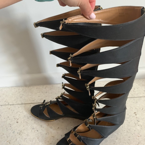 Hidden wedge gladiator style sandals, EUC - Picture 4 of 7